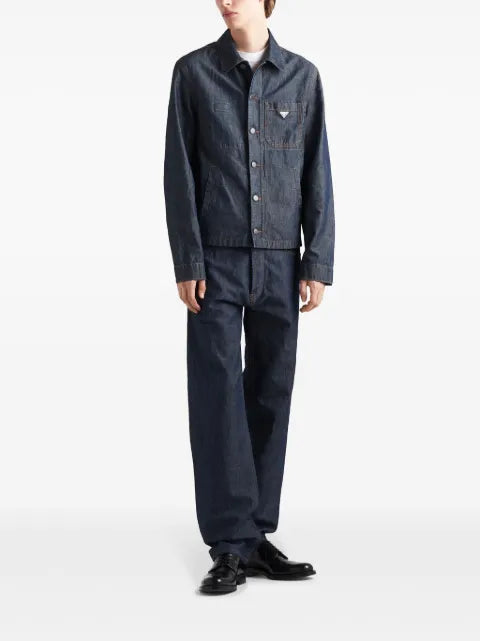 Prada triangle-logo shirt jacket