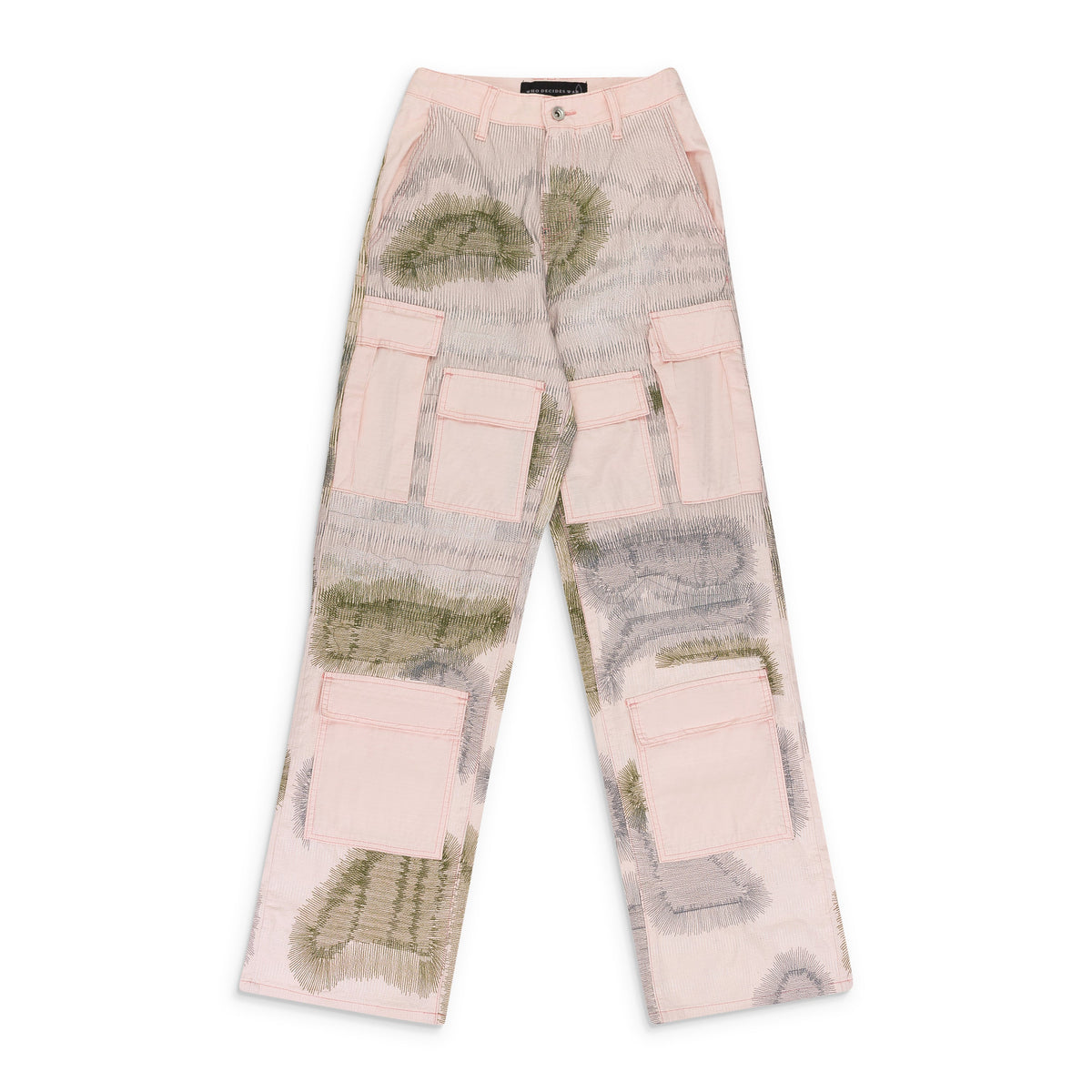 PINK DARNING POCKET PANTS
