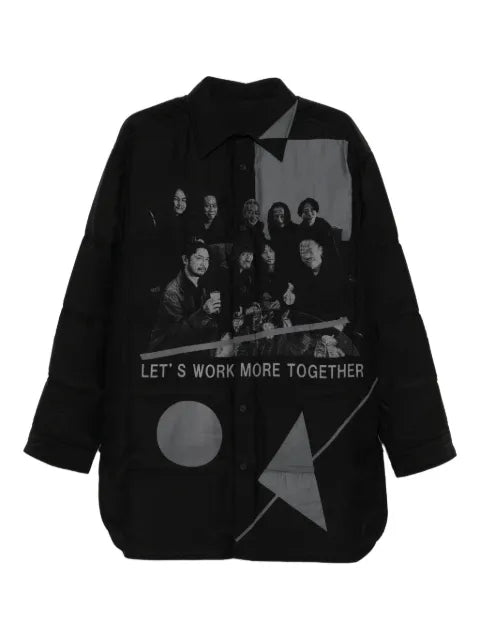 Yohji Yamamoto graphic padded jacket