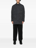Yohji Yamamoto stripe-printed coat
