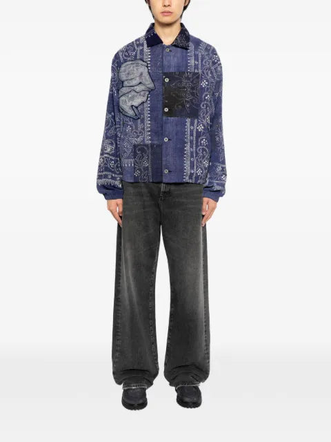 Kafeneo by TBF  patch-work shirt jacket