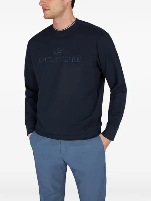 Paul & Shark logo-embroidery sweatshirt