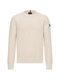 Moncler logo-patch waffle-knit sweater
