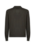 D4.0 virgin-wool open-collar sweater