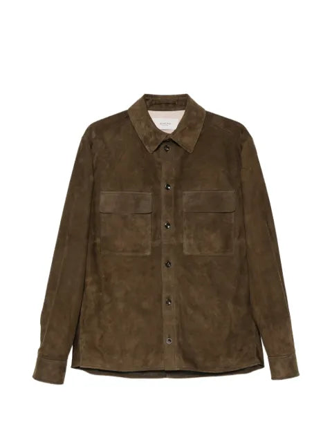 Agnona suede panelled jacket