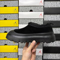 UGG Tasman Weather Hybrid Slip-On – Waterproof Suede Shoe with Shearling Lining, Cinch Drawstring & All-Terrain Lug Sole in Black