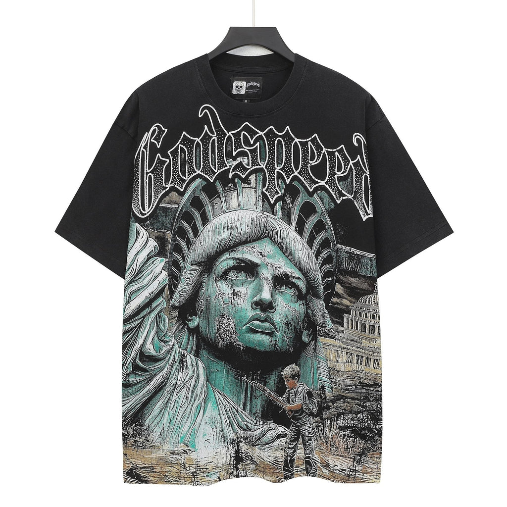 Godspeed Statue of Liberty Graphic T-Shirt