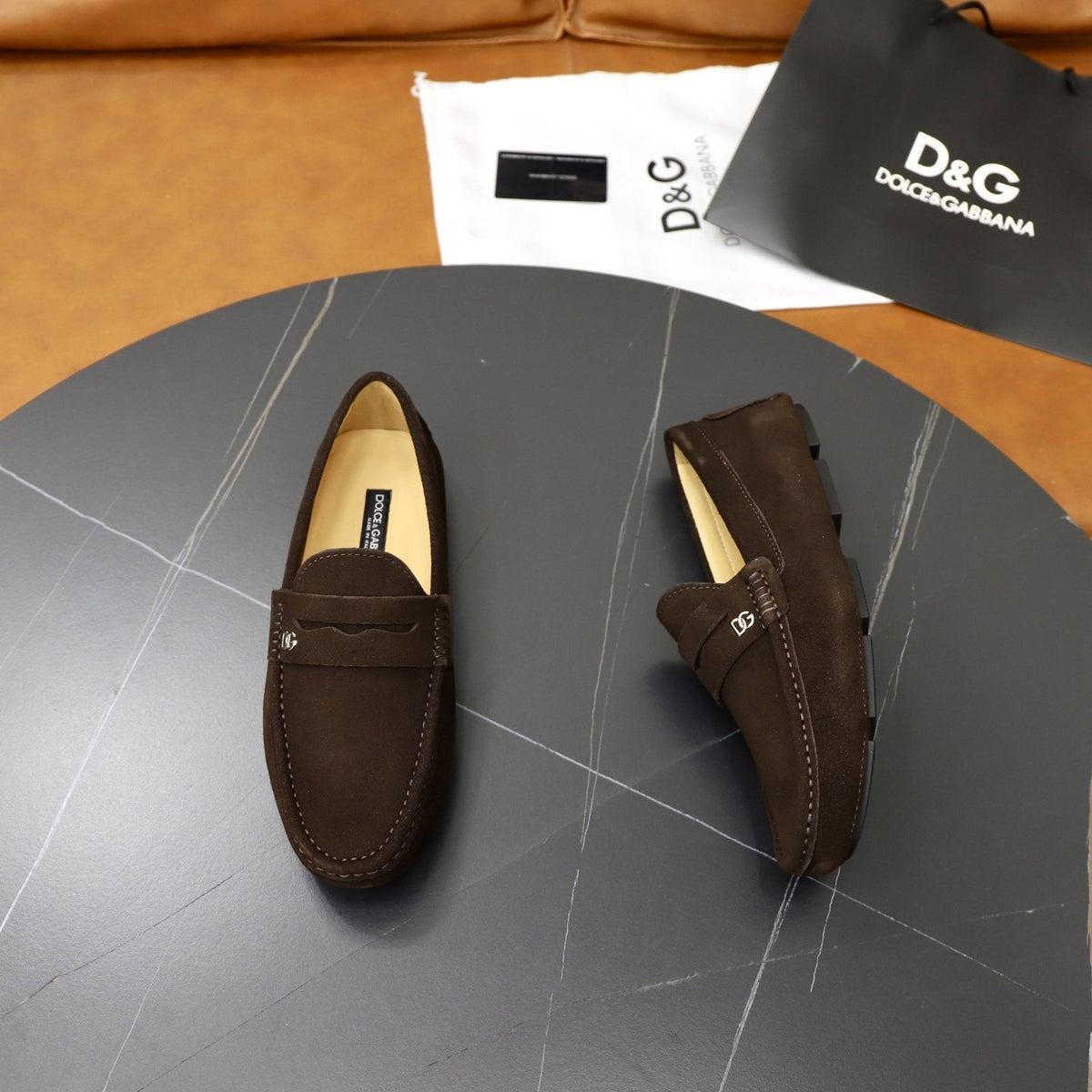 Dolce & Gabbana Men's Moc-Toe Loafers